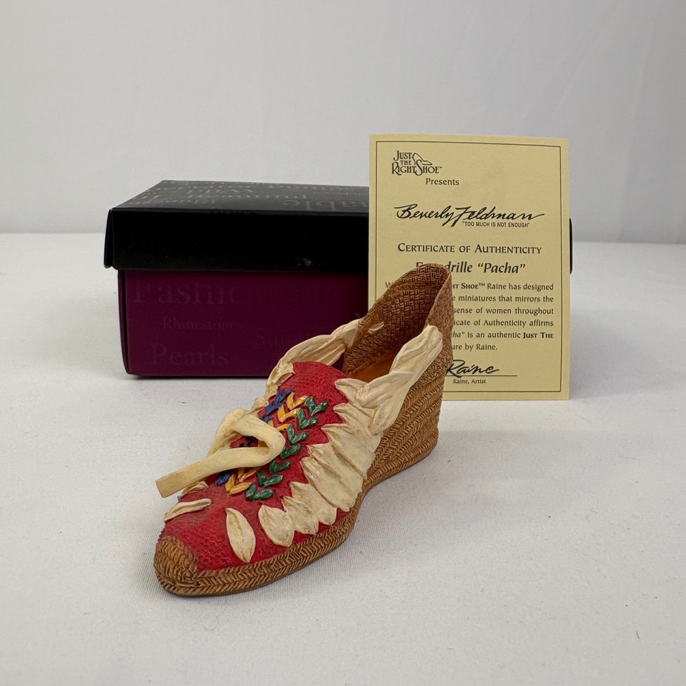Vintage Just The Right Shoe By Raine Beverly Feldman Espadrille Pacha 25328 2000